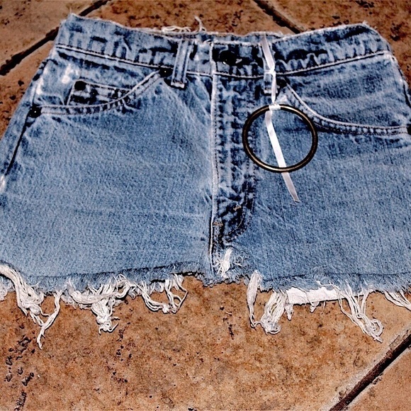 Resurrect Levis VTG Orange Tag Jean Micro Mini Skirt - Picture 3 of 3